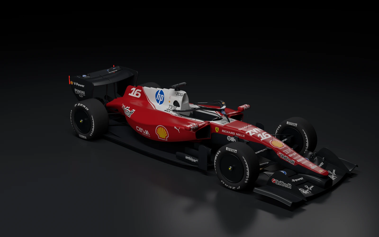 Ferrari SF-26 Leclerc 16, premium from the same front three-quarter camera